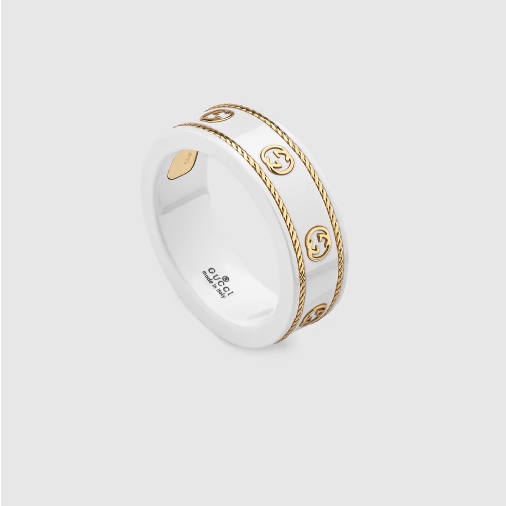 Gucci icon collection 18k gold ring size 7 $920 - Picture 9 of 10